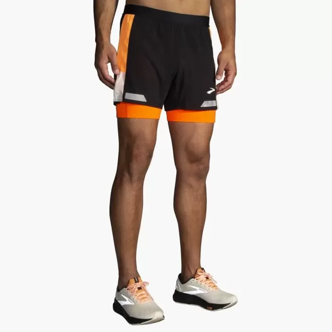 Short 2 en 1 Brooks Run Visible 5&Prime; 2.0
