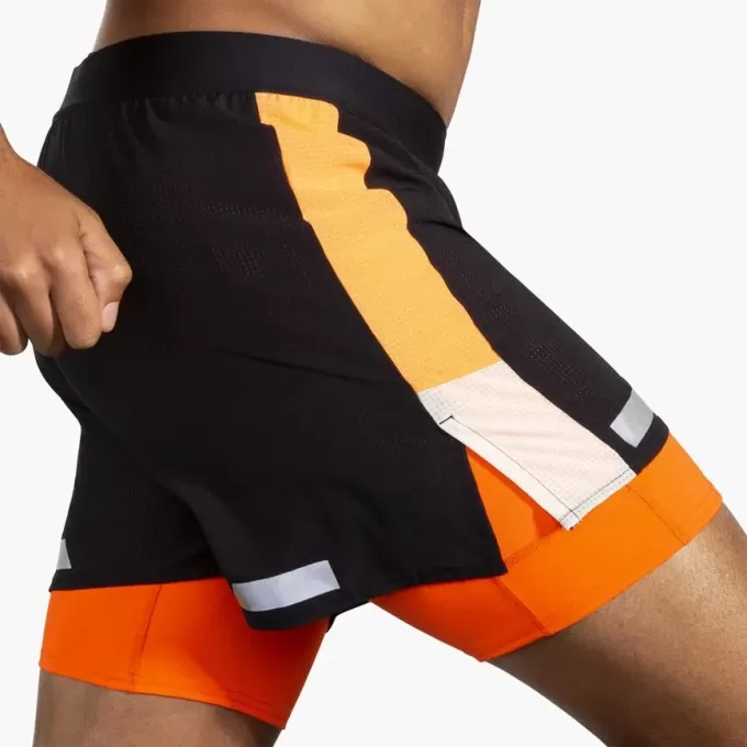 Short 2 en 1 Brooks Run Visible 5&Prime; 2.0
